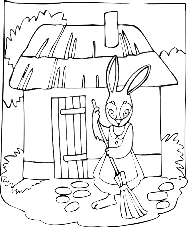 Spring Cleaning - a spring coloring sheet