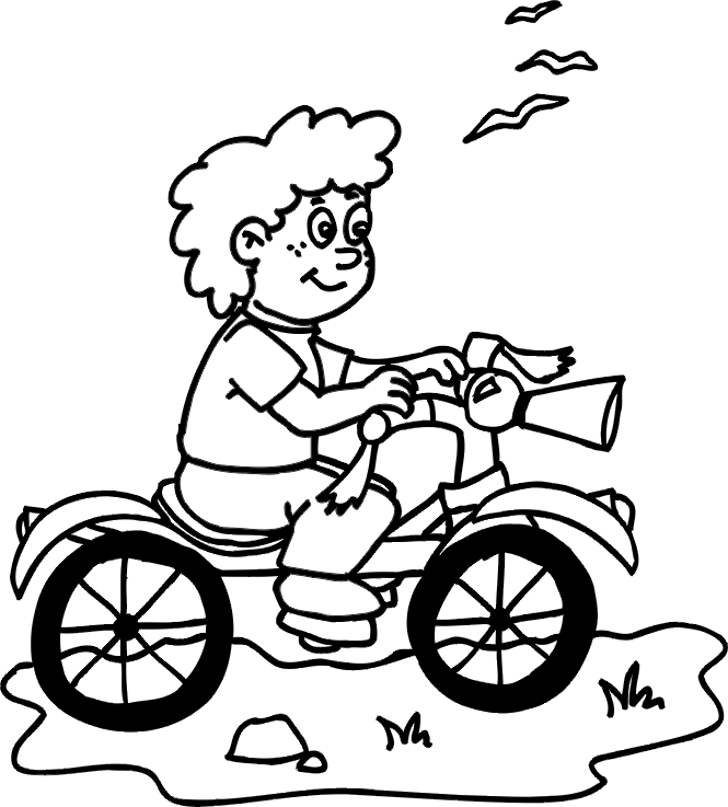 Bicycle Coloring Page - coloring sheet for summer