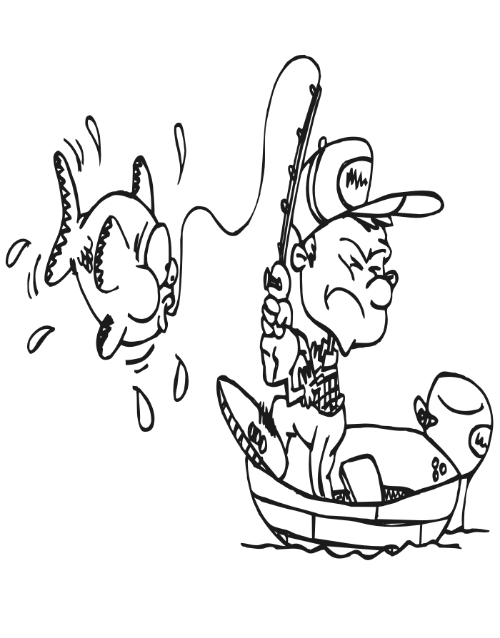 man fishing coloring pages - photo #29