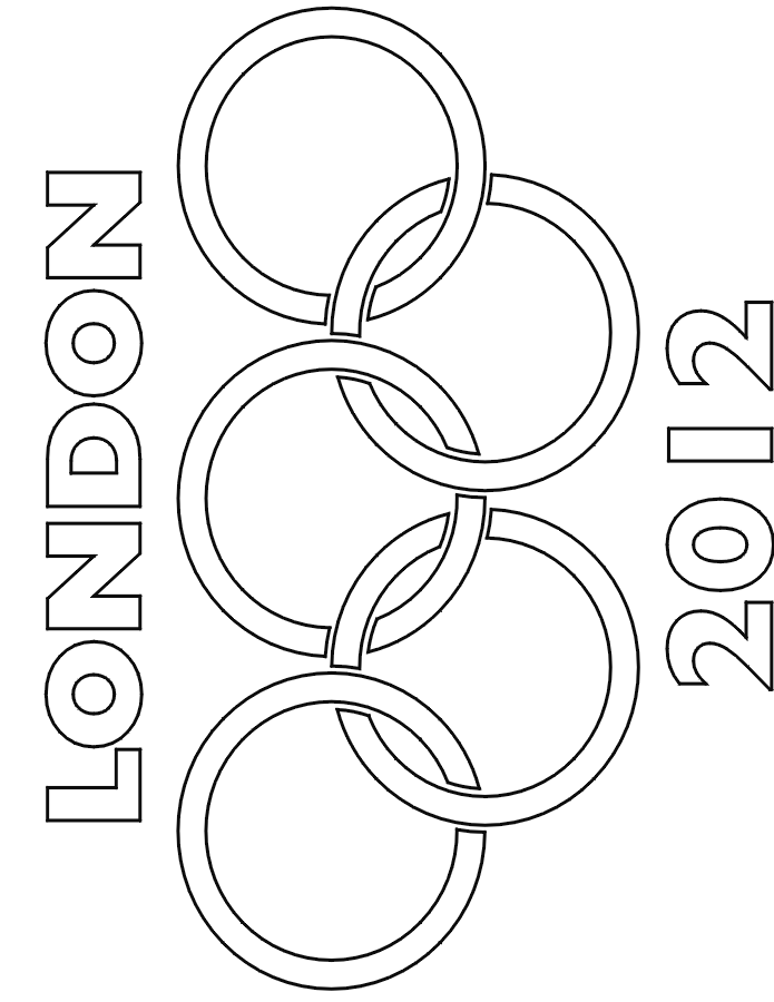 London 2012 Olympic rings coloring page