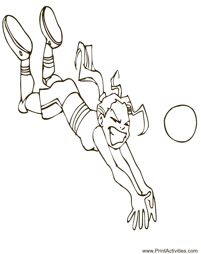 Summer Olympics coloring page of a girl volleyball player