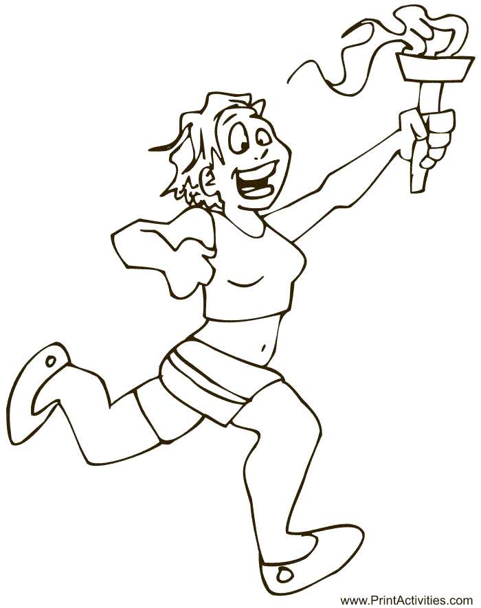 Summer Olympics coloring page of a woman running with the flame>
</center>

<div id=