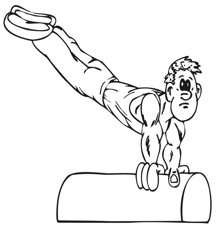 Summer Olympics coloring page of a boxer