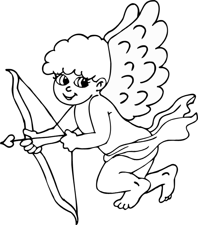 valentine cupid coloring pages - photo #34