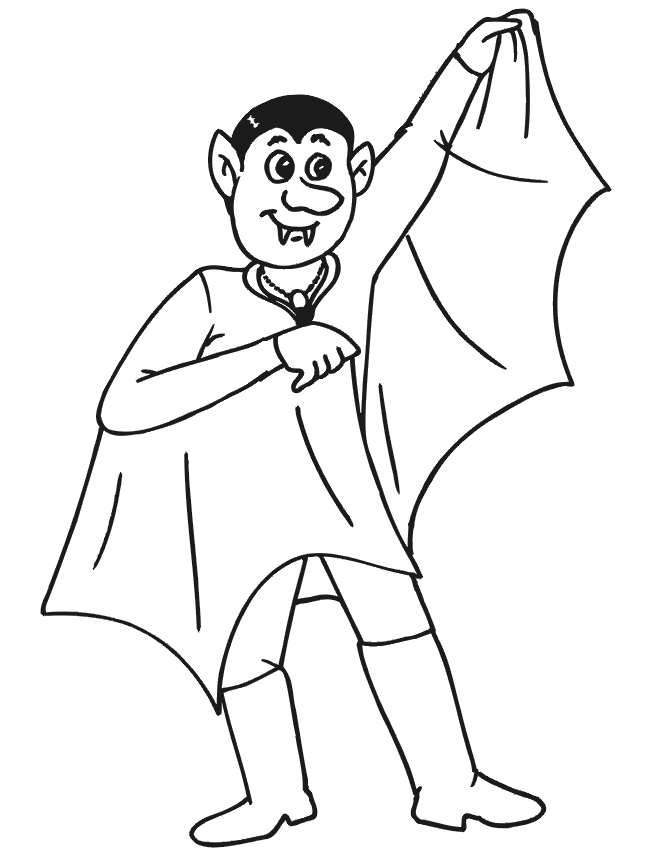Vampire coloring page