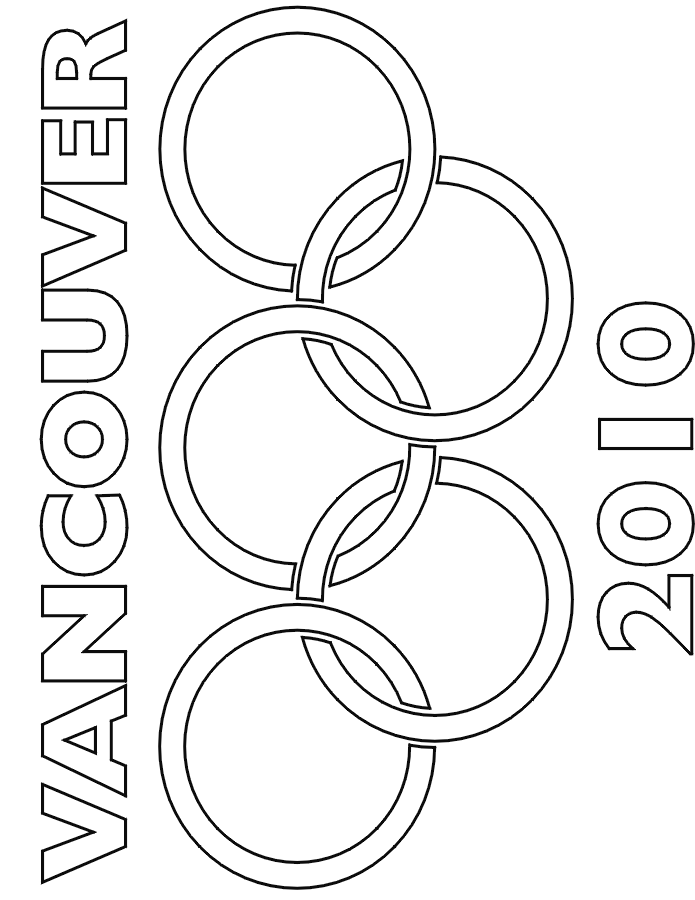 Winter Olympics Coloring Page Vancouver 2010