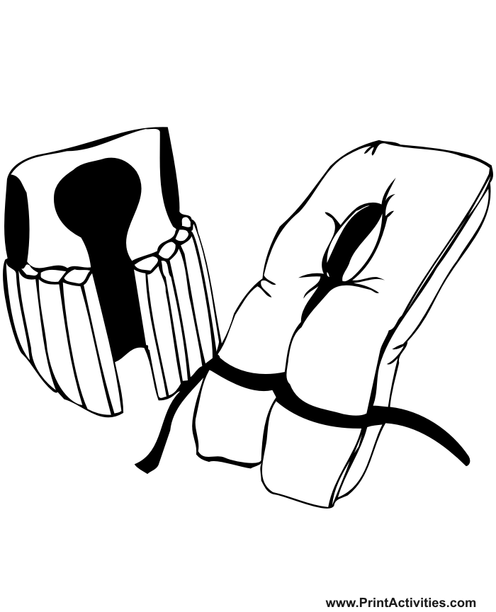 Life Jackets Coloring Page.