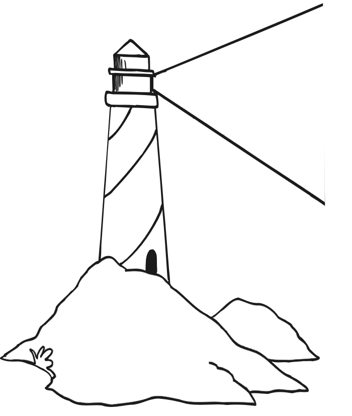 Lighthouse Coloring Page.