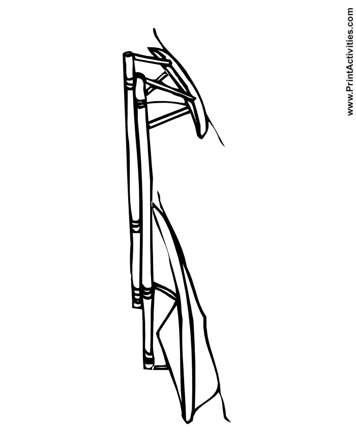 Outrigger Canoe Coloring Page.