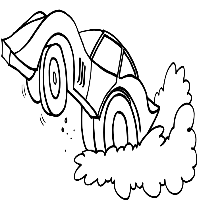 speedy sports car coloring page.