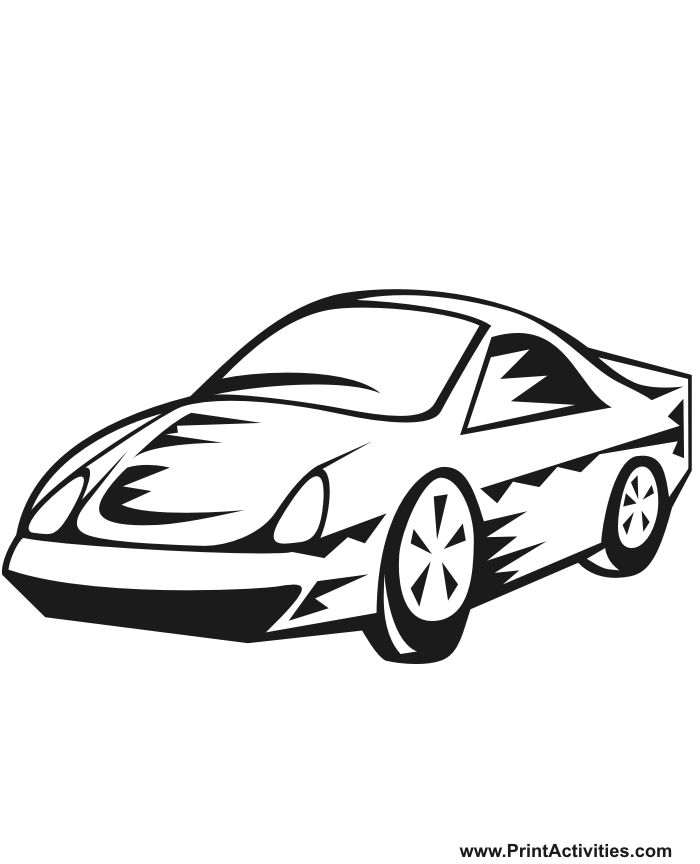 Coloring Page Sports Car / Road And Sports Cars Car Coloring Pages