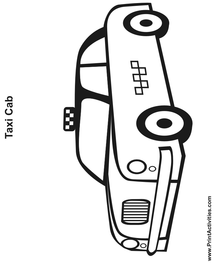 taxi cab coloring pages - photo #27