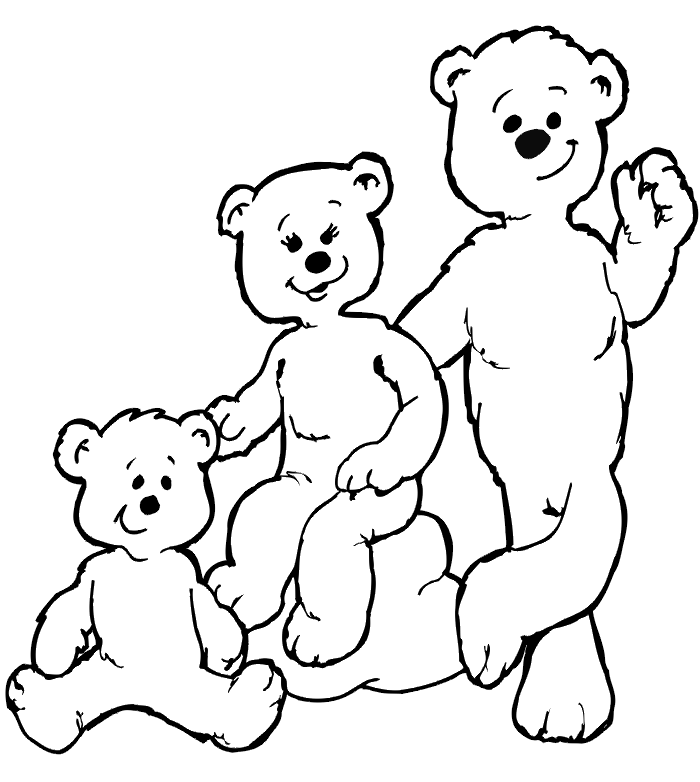 Goldilocks coloring page of the three bears