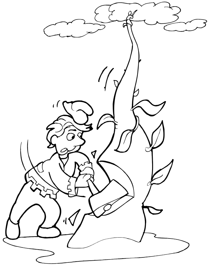 jack in the beanstock coloring pages - photo #3