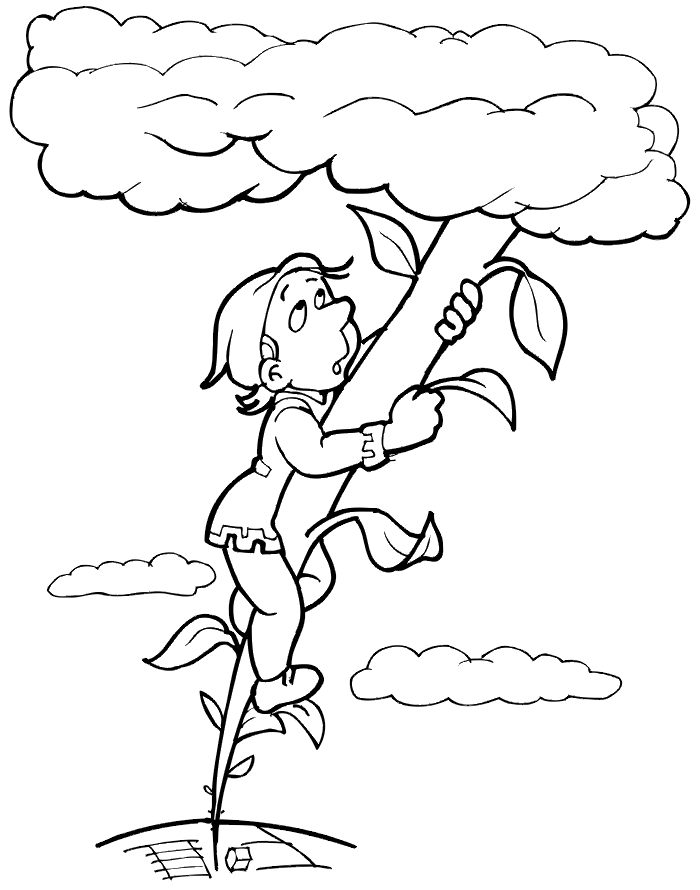 jack in the beanstock coloring pages - photo #1