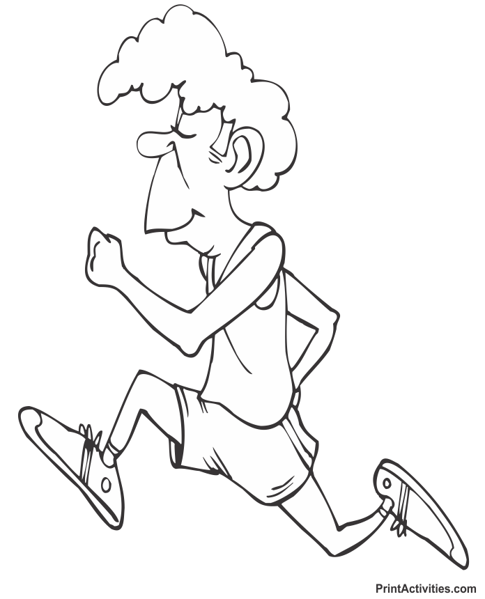 man running coloring pages - photo #2