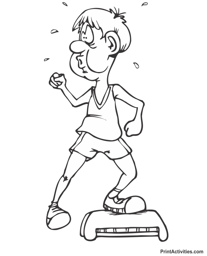 exercise print out coloring pages - photo #7