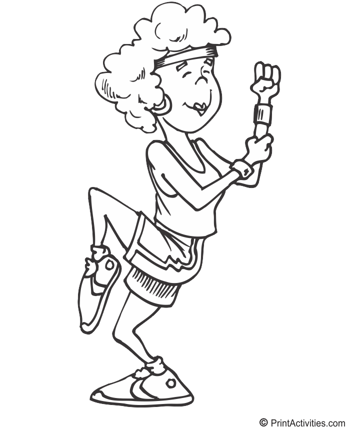 Aerobics Instructor coloring page