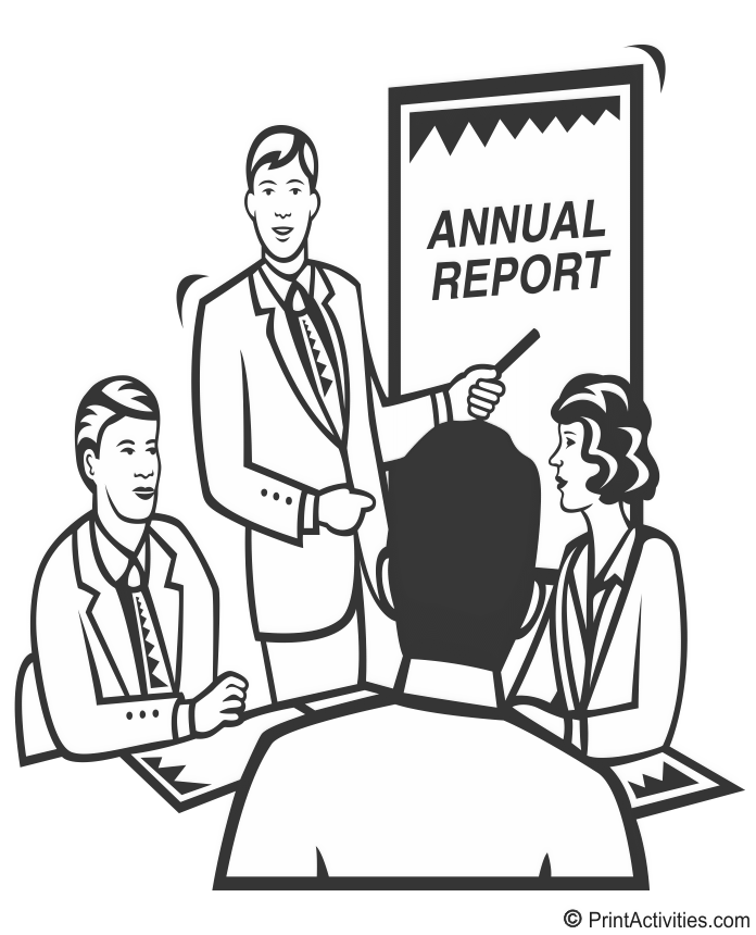 Business People coloring page of business meeting