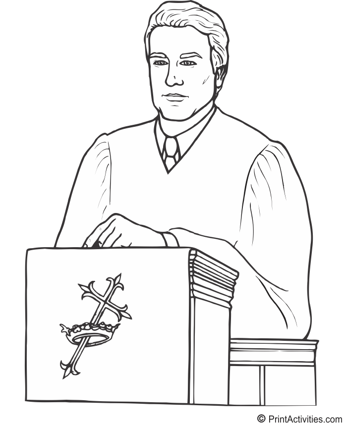 Clergyman coloring page