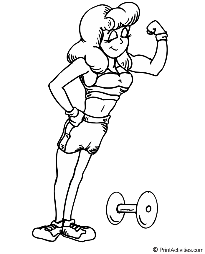 Female Trainer coloring page