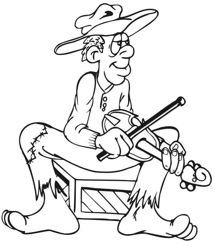 Fiddler coloring page