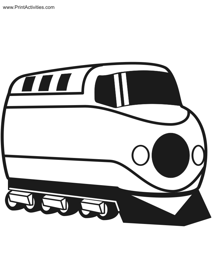 Train Coloring Page of an engine.