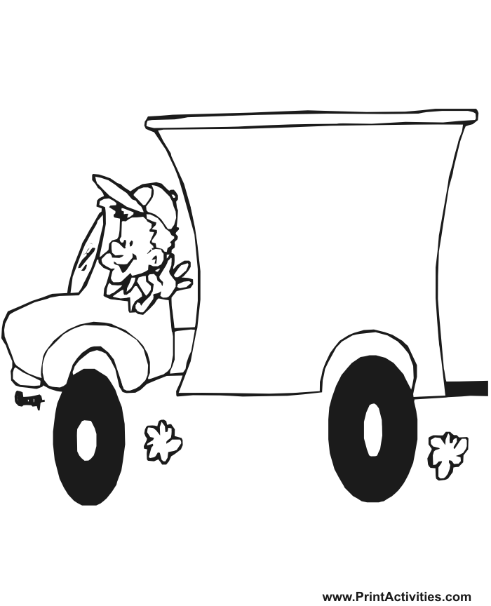 Truck Coloring Page of a cargo truck.