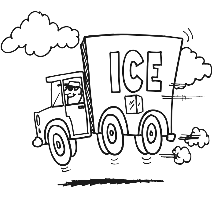 Ice Truck Coloring Page