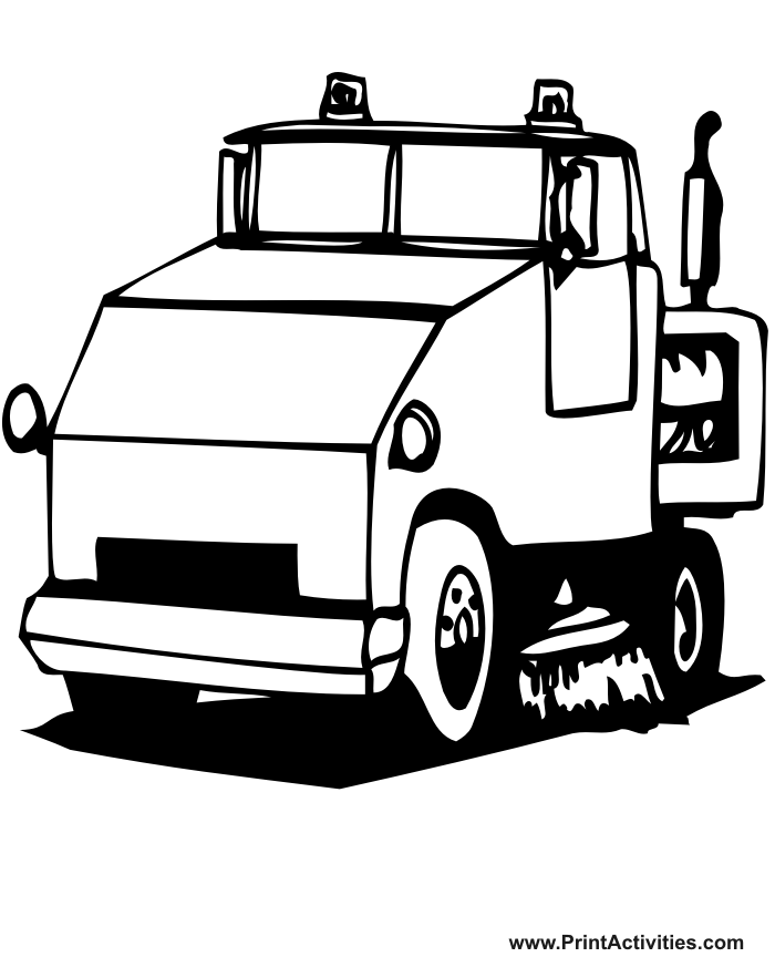 Truck Cab Coloring Page