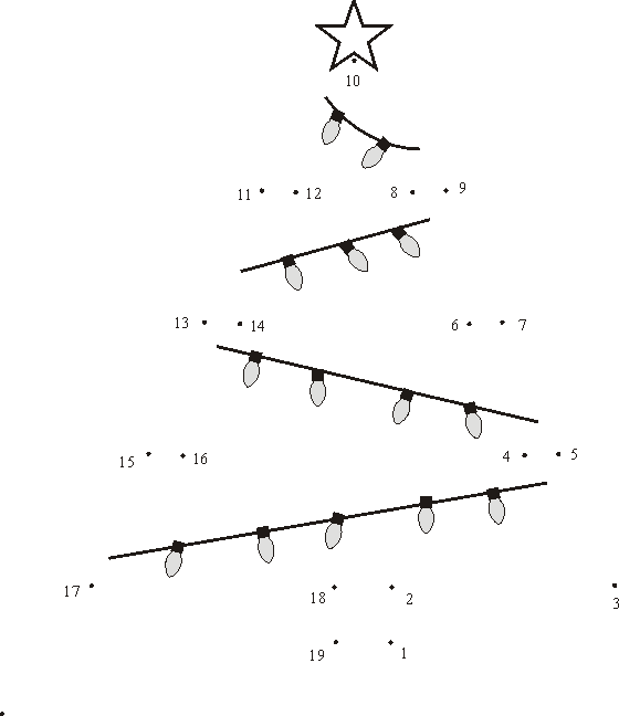 Christmas tree dot-to-dot puzzle