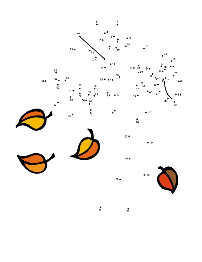 Free Printable Fall Tree Dot-to-Dot Puzzle