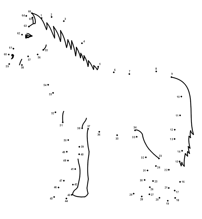 Free Printable Horse Dot-to-Dot Puzzle