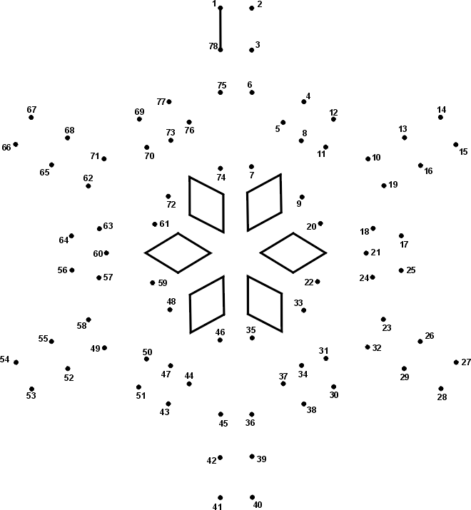 DottoDots Winter Activity Page Snowflake
