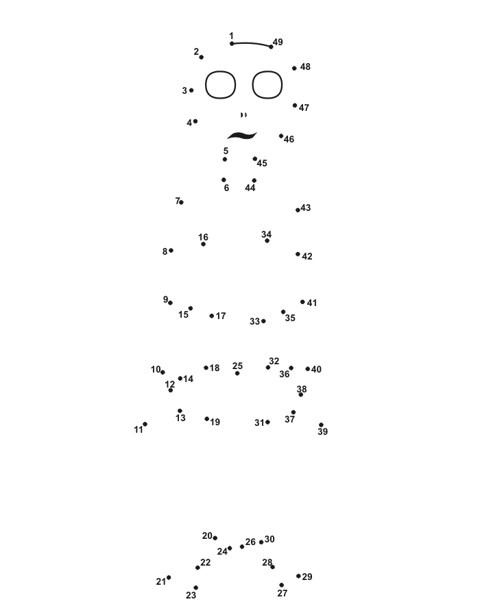 Alien Dot-to-Dots Number Activity Page
