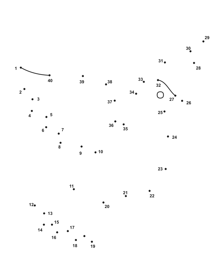 Dove Dot to Dot Number Activity Page