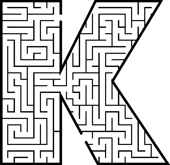 Free Printable Maze of the letter K