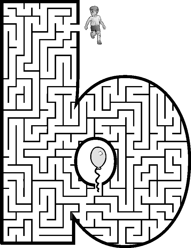 Free Printable Maze of the letter b