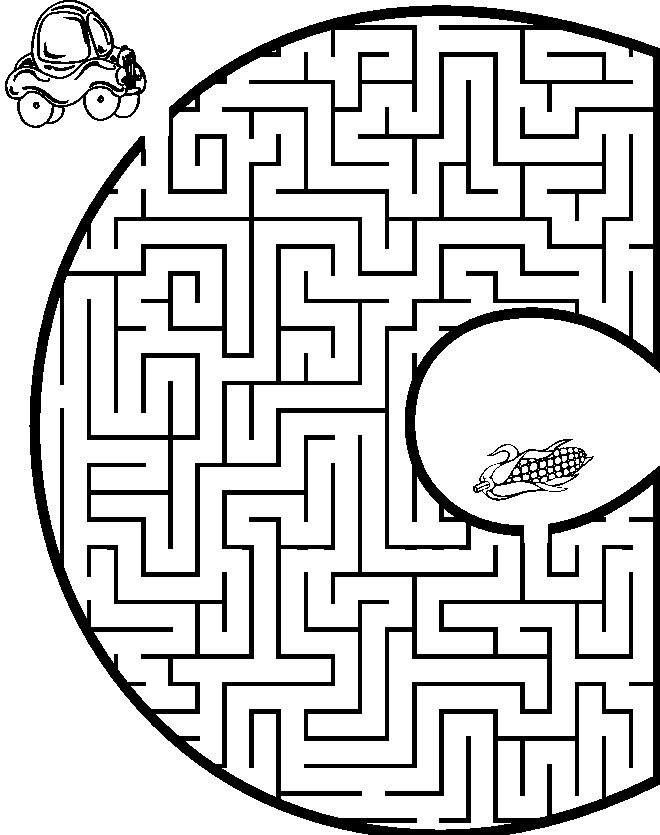 Free Printable Maze of the letter c