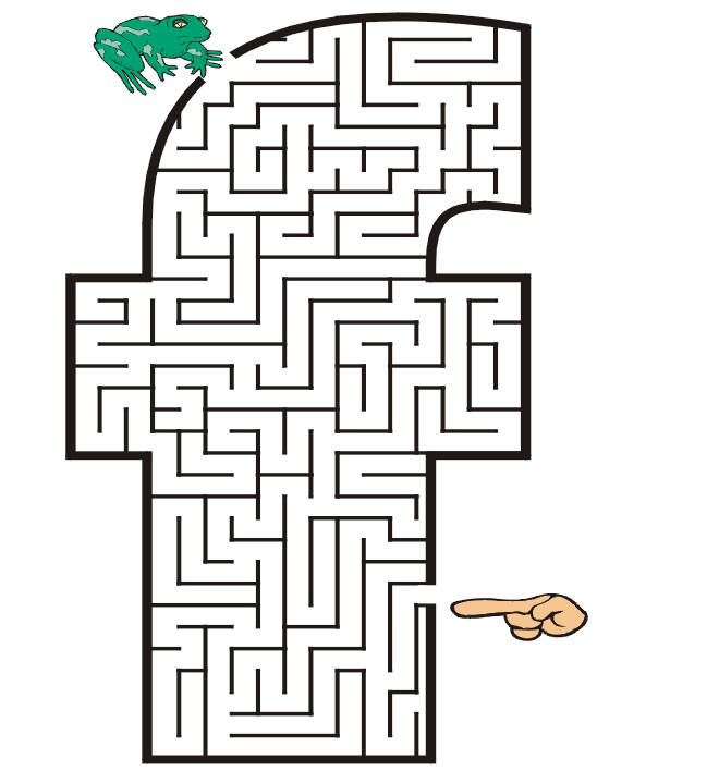Free Printable Maze of the letter f