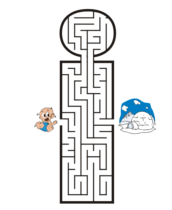 Free Printable Maze of the letter i