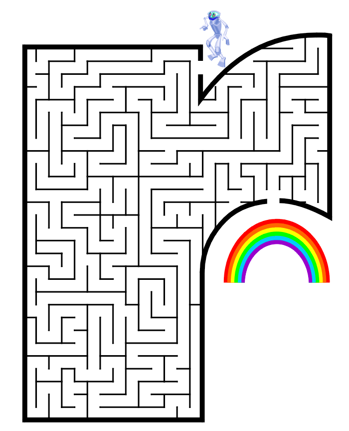 Free Printable Maze of the letter r