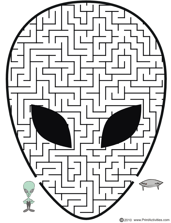Alien Maze: help the alien through the maze to find its spaceship.