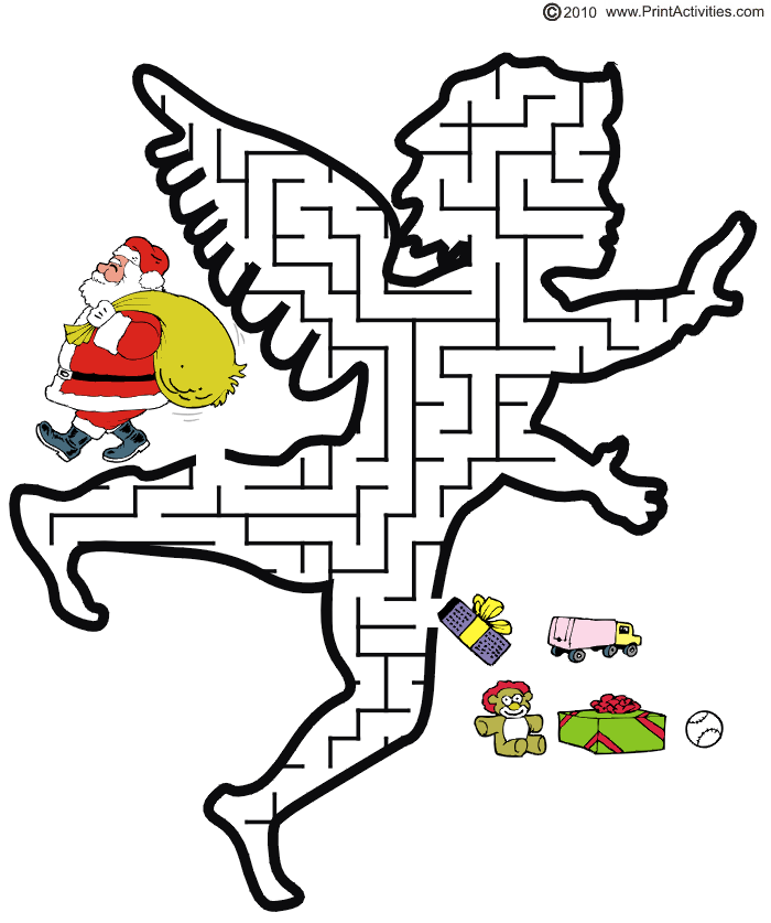 Christmas Maze: Help Santa find his presents