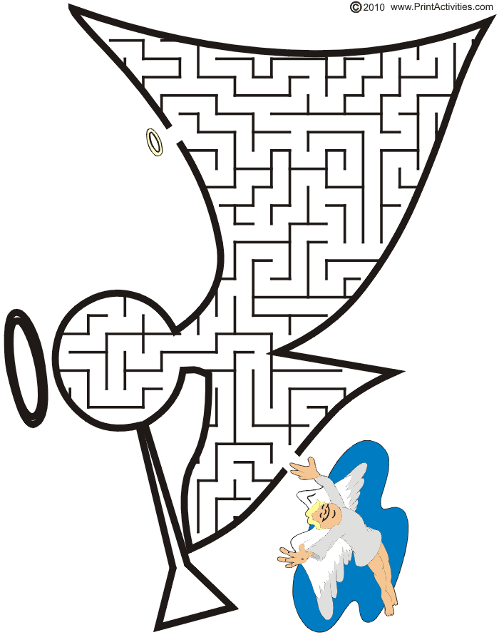 Christmas Maze: Help the angel find his halo