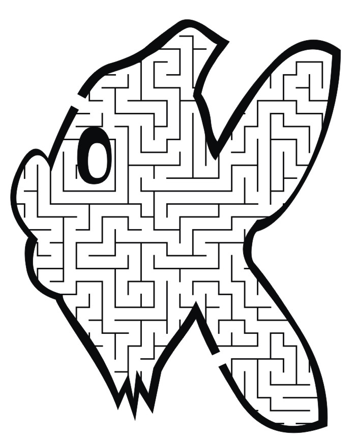 Fish Maze: Get through the fish maze from head to tail