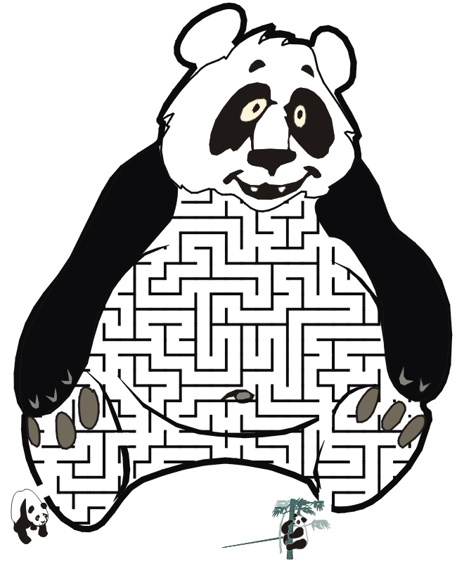 Panda Maze: Help the Panda through the maze to find its friend.