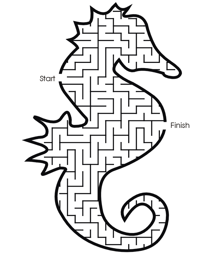 Fish Maze: Get through the seahorse maze from start to finish
