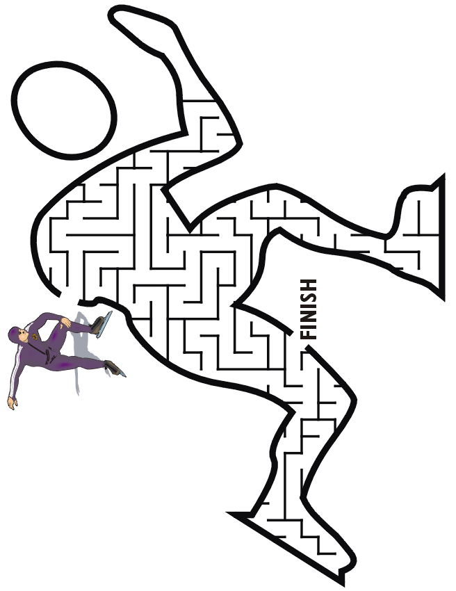 Speed Skating Maze: Get the skater to the finish line.