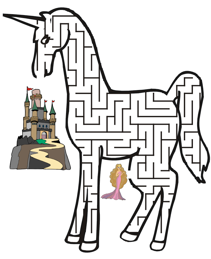 Unicorn Maze: Help the princess find her castle